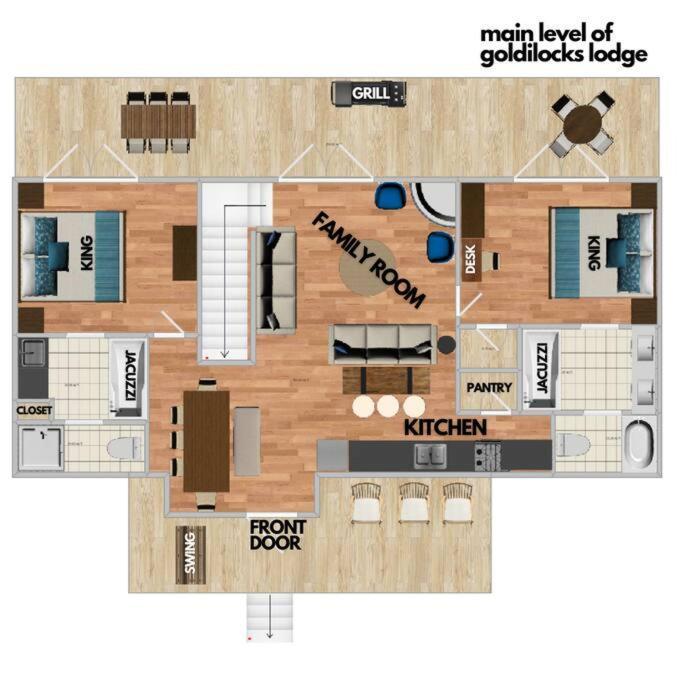 1 Min To The Parkway Spacious Cabin W 3 Suites And Extra Bedroom! 鸽子谷 外观 照片