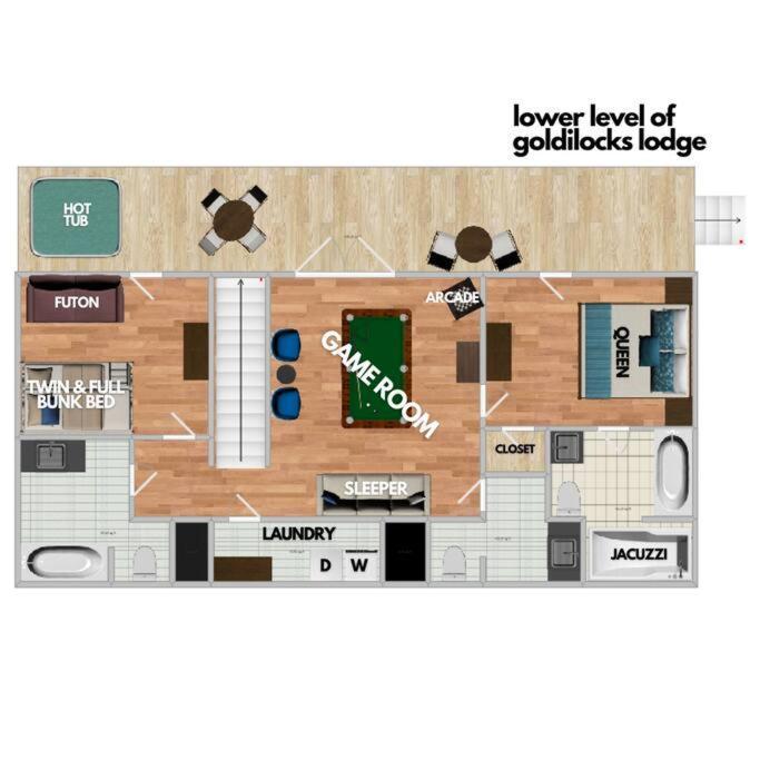 1 Min To The Parkway Spacious Cabin W 3 Suites And Extra Bedroom! 鸽子谷 外观 照片